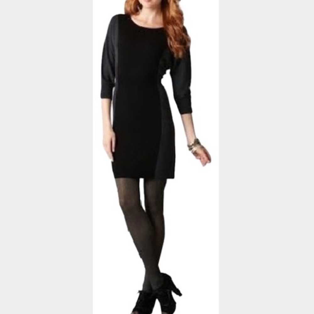 Ann Taylor Loft Dolman Sleeve Colorblock Sweater Dress